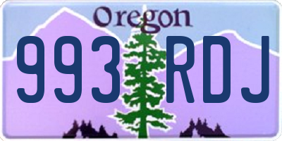 OR license plate 993RDJ