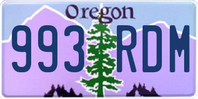 OR license plate 993RDM