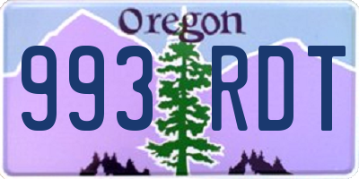OR license plate 993RDT