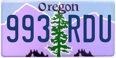 OR license plate 993RDU