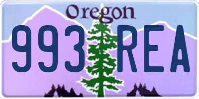 OR license plate 993REA
