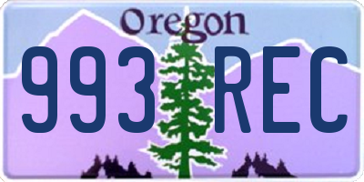 OR license plate 993REC