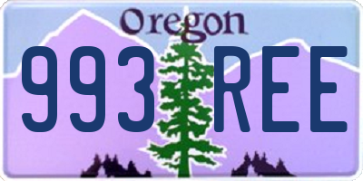 OR license plate 993REE