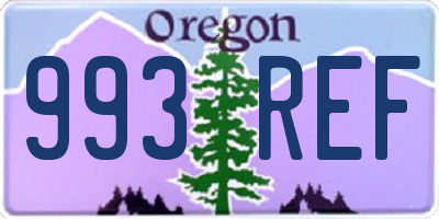 OR license plate 993REF