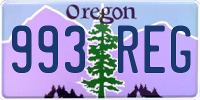 OR license plate 993REG