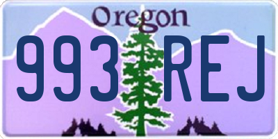 OR license plate 993REJ