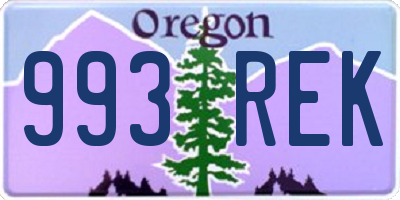 OR license plate 993REK