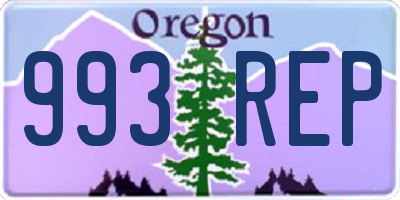 OR license plate 993REP