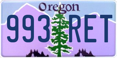 OR license plate 993RET