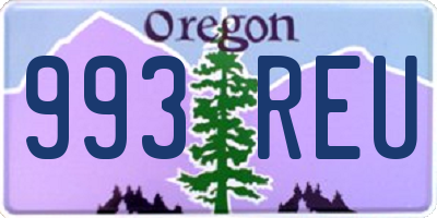 OR license plate 993REU