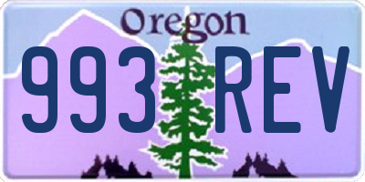 OR license plate 993REV