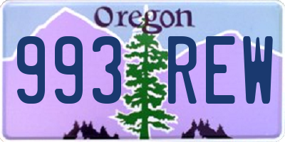 OR license plate 993REW