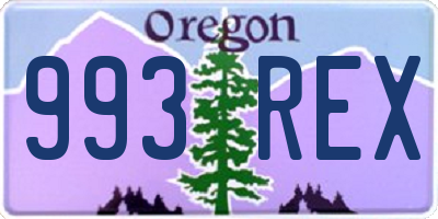 OR license plate 993REX