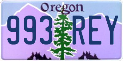 OR license plate 993REY