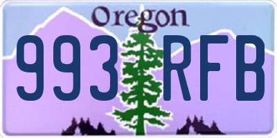 OR license plate 993RFB