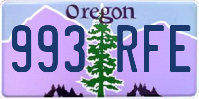 OR license plate 993RFE