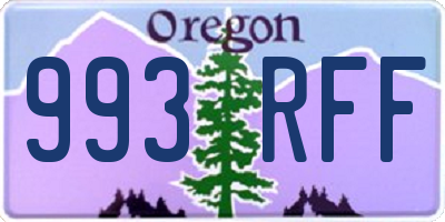 OR license plate 993RFF