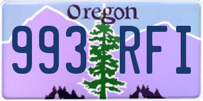 OR license plate 993RFI