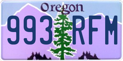 OR license plate 993RFM