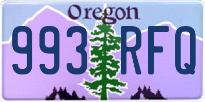 OR license plate 993RFQ
