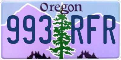 OR license plate 993RFR