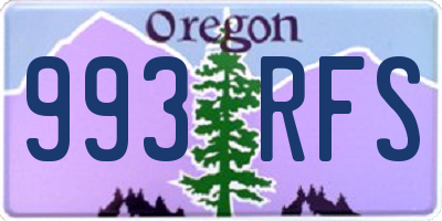 OR license plate 993RFS