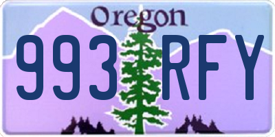OR license plate 993RFY
