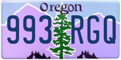 OR license plate 993RGQ