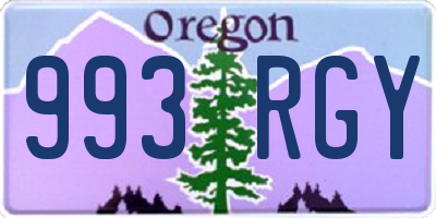 OR license plate 993RGY