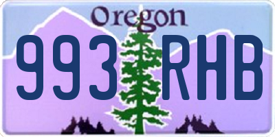 OR license plate 993RHB