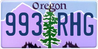 OR license plate 993RHG