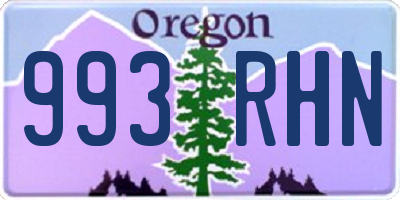 OR license plate 993RHN