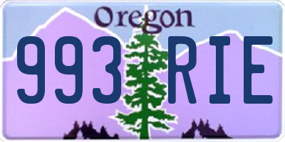 OR license plate 993RIE