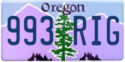 OR license plate 993RIG