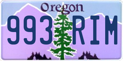 OR license plate 993RIM
