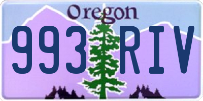 OR license plate 993RIV