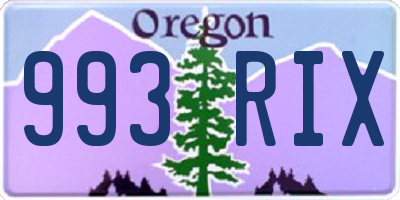 OR license plate 993RIX