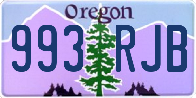 OR license plate 993RJB