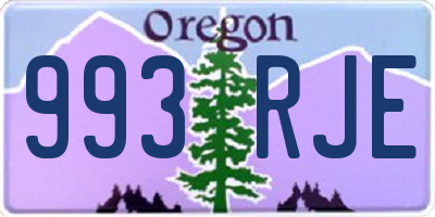 OR license plate 993RJE