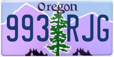 OR license plate 993RJG