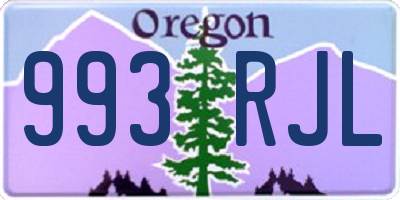 OR license plate 993RJL