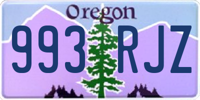 OR license plate 993RJZ