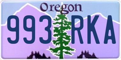OR license plate 993RKA