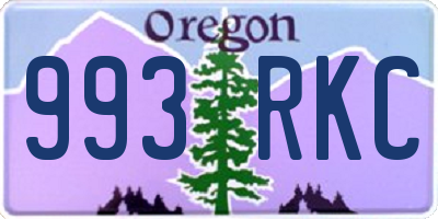 OR license plate 993RKC