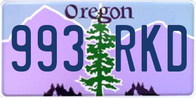 OR license plate 993RKD