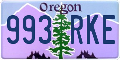 OR license plate 993RKE