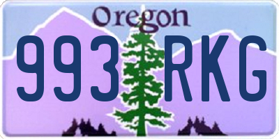 OR license plate 993RKG