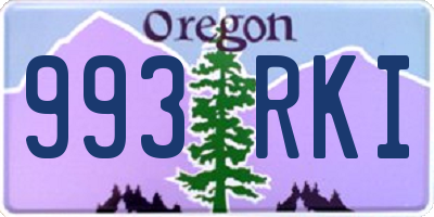 OR license plate 993RKI