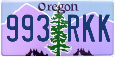 OR license plate 993RKK