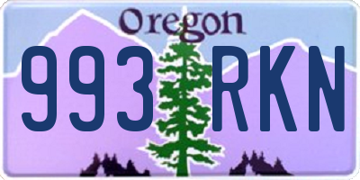 OR license plate 993RKN